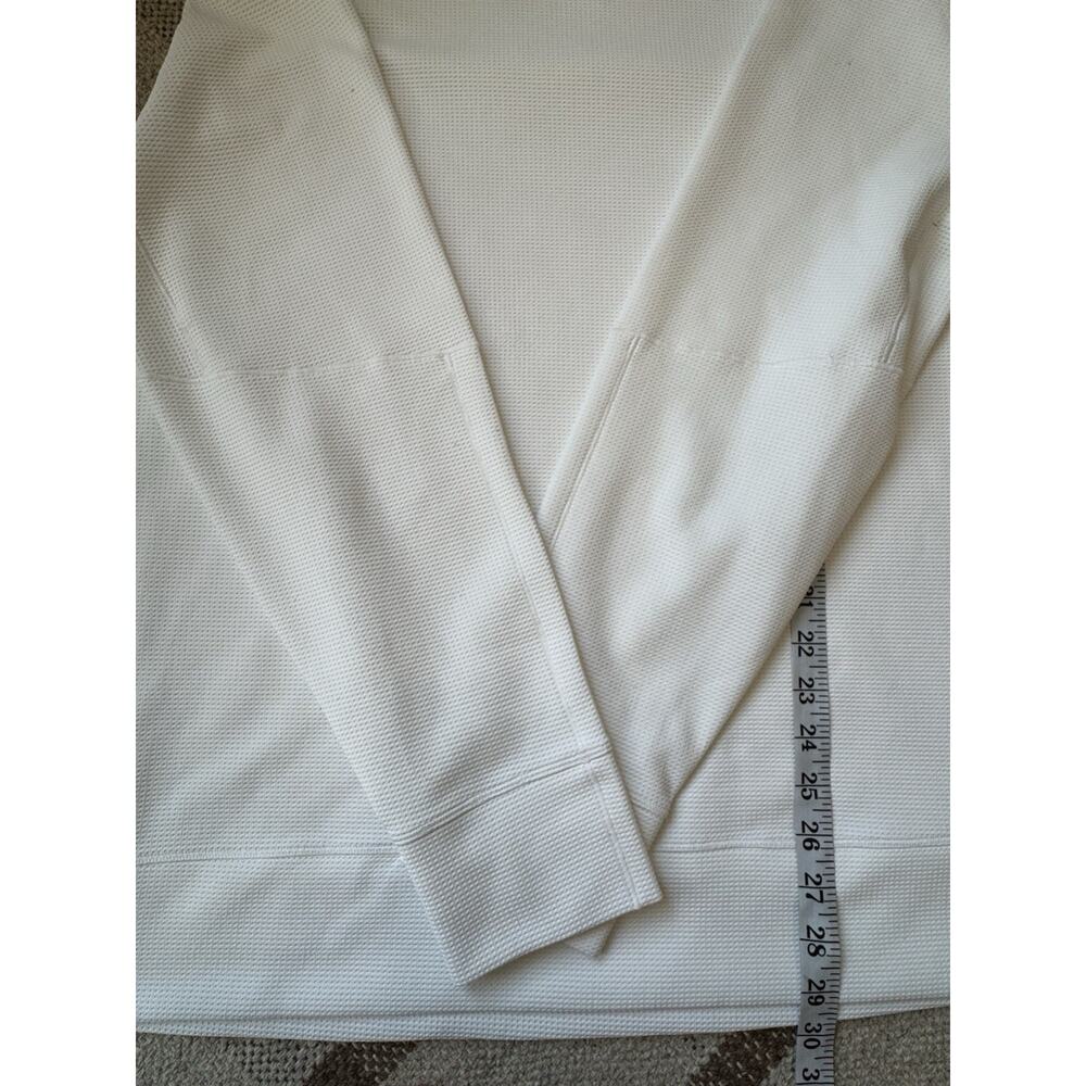 Lululemon Men’s Long Sleeve Waffle Textured Knit Shirt White XL Men’s - Picture 4 of 6